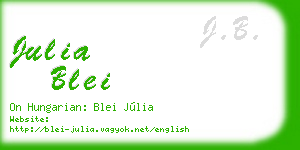 julia blei business card